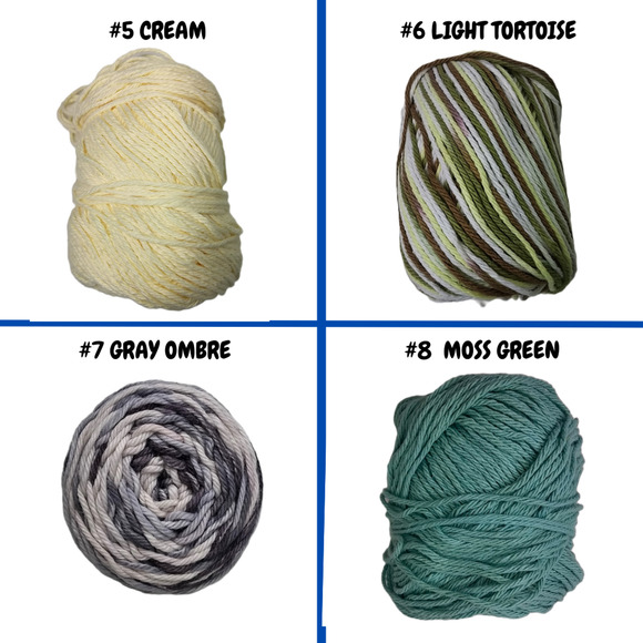 Turtle Crochet Coasters Handmade Set of Four Tortoise Sea Mug Rugs Made to Order - Picture 5 of 15